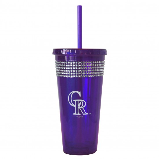 Colorado Rockies Bling Tumbler - 22oz